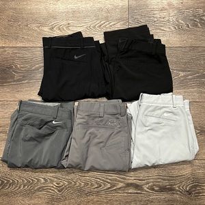 4 pairs of nike golf pants 1 pair under armour mens 30/32